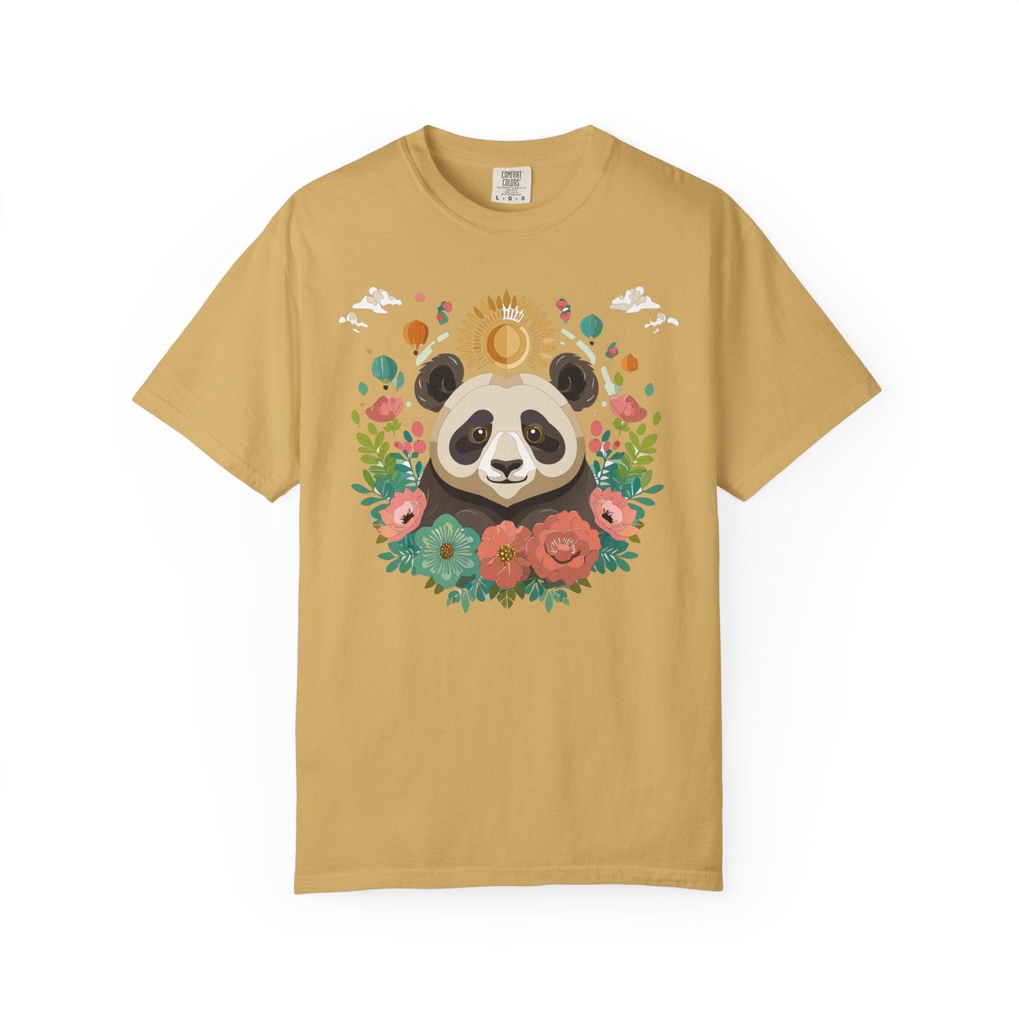 Panda Portrait Graphic T-Shirt Unisex Cotton Floral Animal Art Tee p4