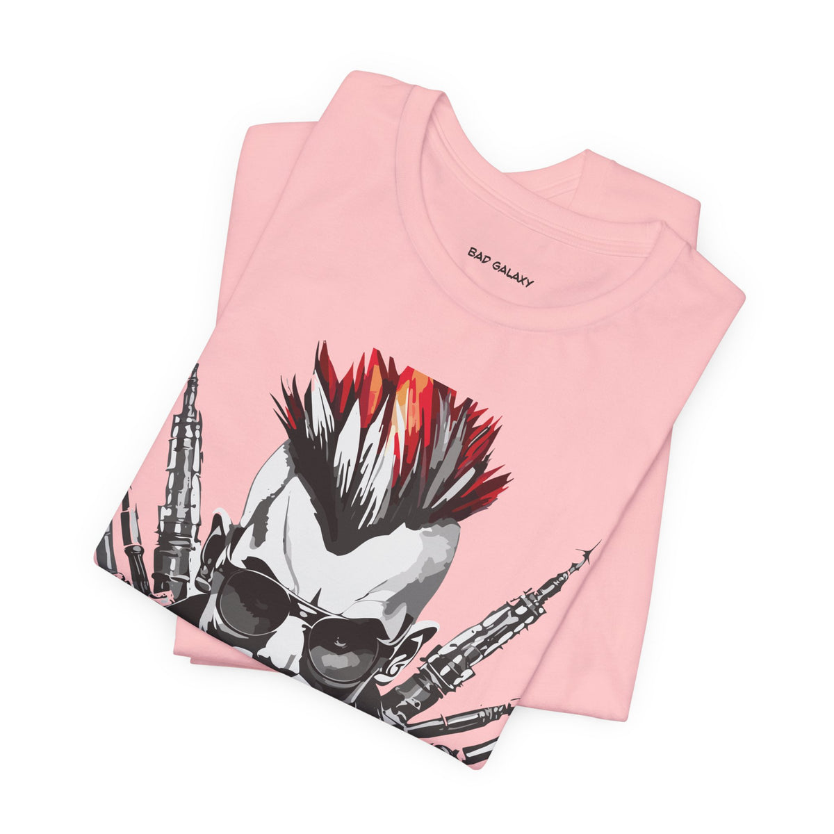 Punk Rock Graphic Unisex Cotton Bella+Canvas Tee with Art Design b37
