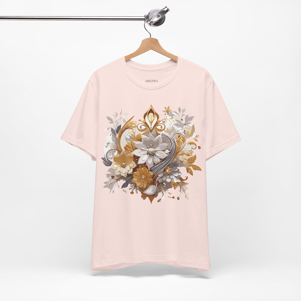 Jewelry Graphic Unisex Cotton Bella+Canvas Tee with Gemstones Art Design m29