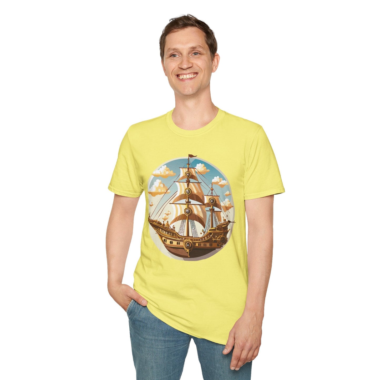 Ship T Shirt Frigate T Shirt Vessel Tee Gildan Softstyle 64000 Unisex Cotton Comfort