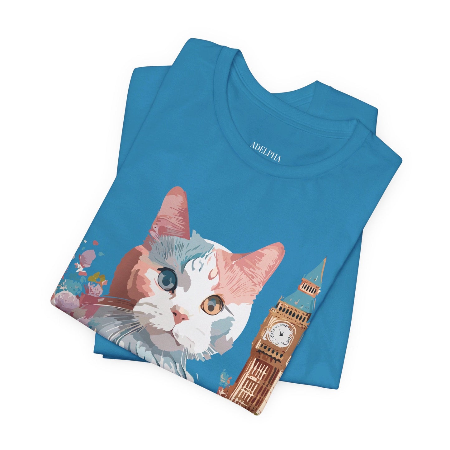 Unisex Cat Graphic Tee With Vintage Inspired Art By Adelpha Brand