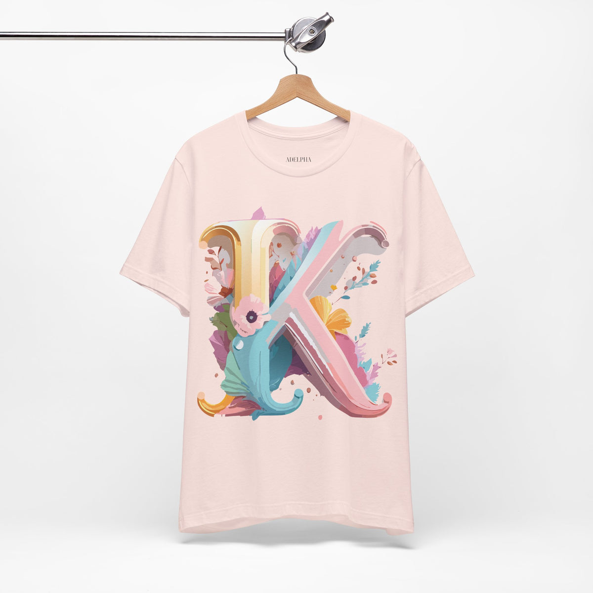 Letter K Graphic Unisex Cotton Bella+Canvas Tee with Art Letter Design