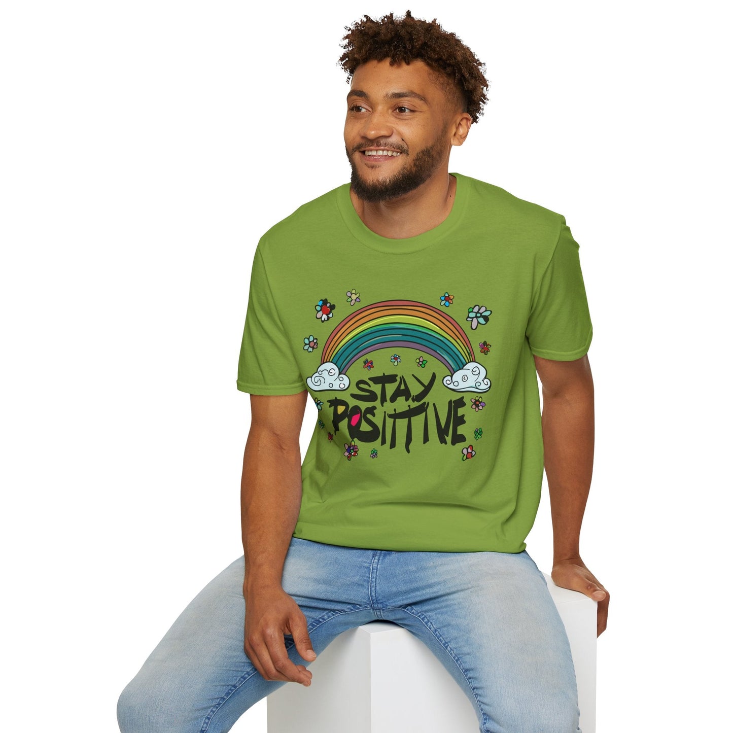 Positive Slogan T Shirt Unisex Softstyle Tee With Positive Words And Good Quotes Gildan 64000