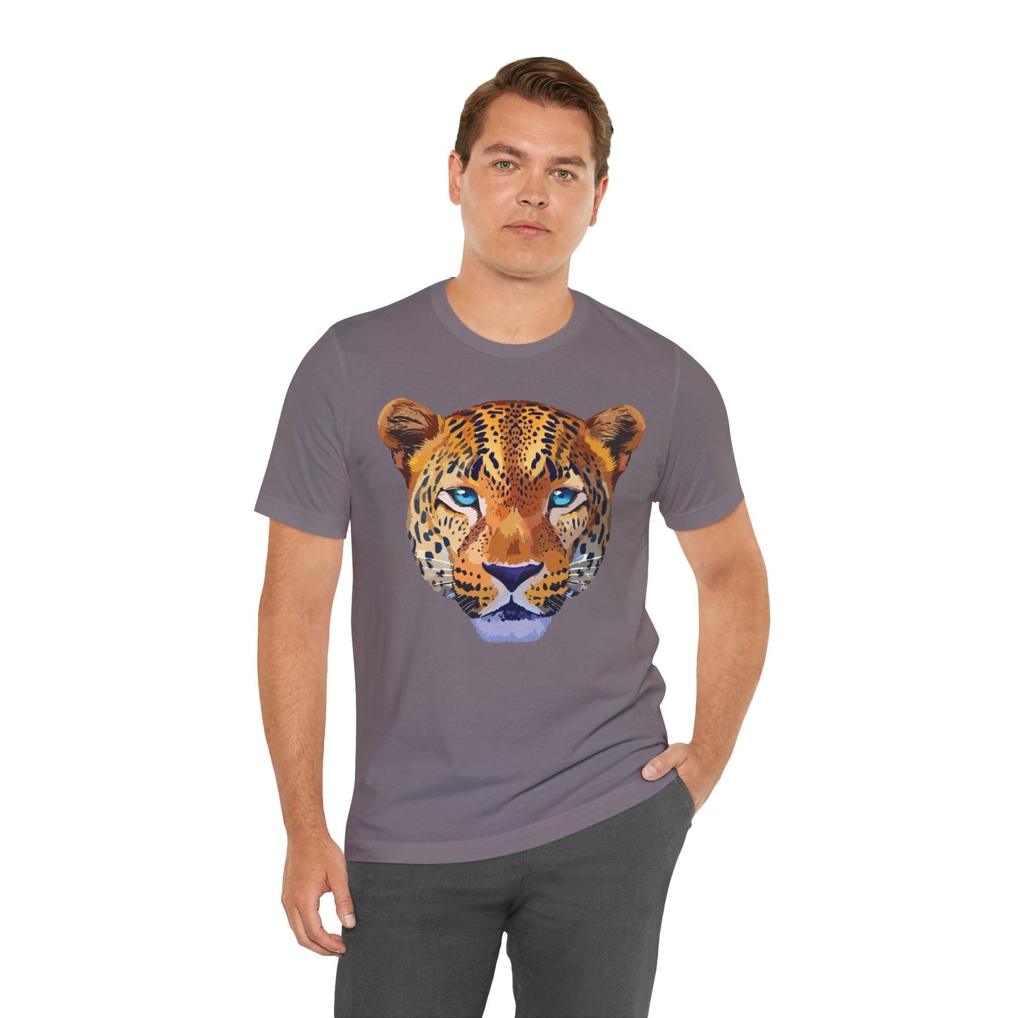 Unisex Animal Print Tee Shirt With Art Design Wild Animals Graphic Tee For Everyday Wear