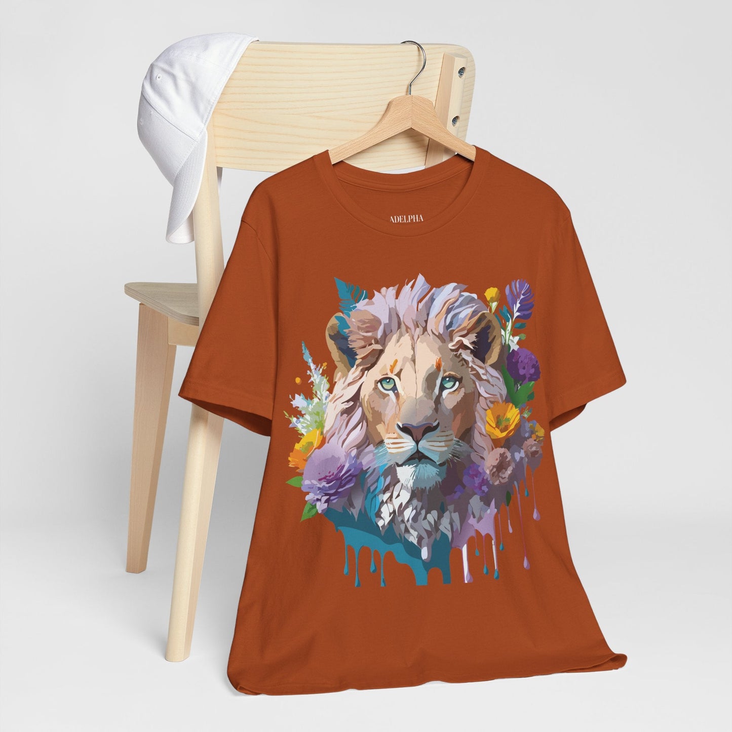 Lion Graphic Unisex 100 Cotton Vintage Animal Artwork Tee 3