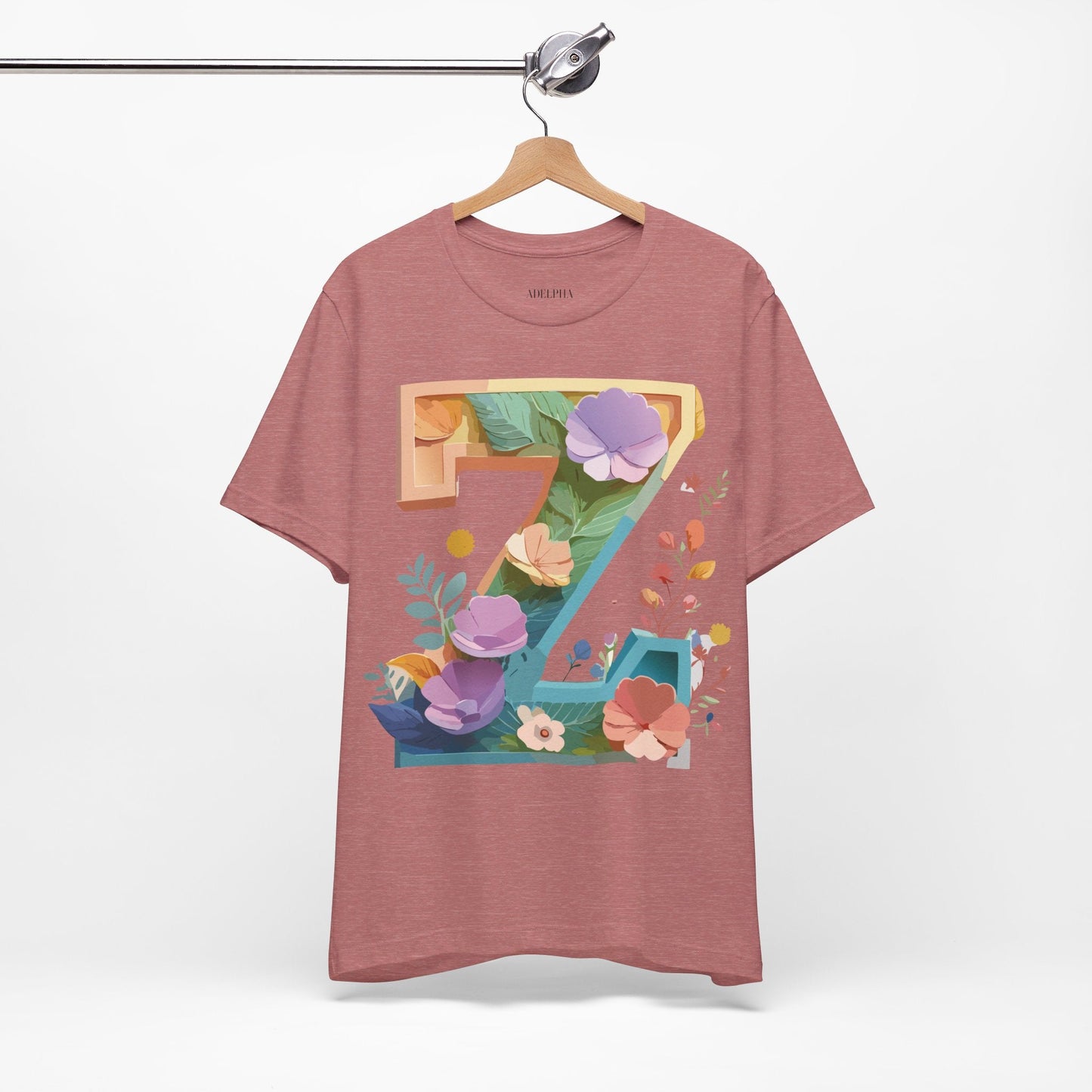 Unisex Letter Z Graphic Tee Premium by Adelpha Vintage Inspired Art Short Sleeve Shirt