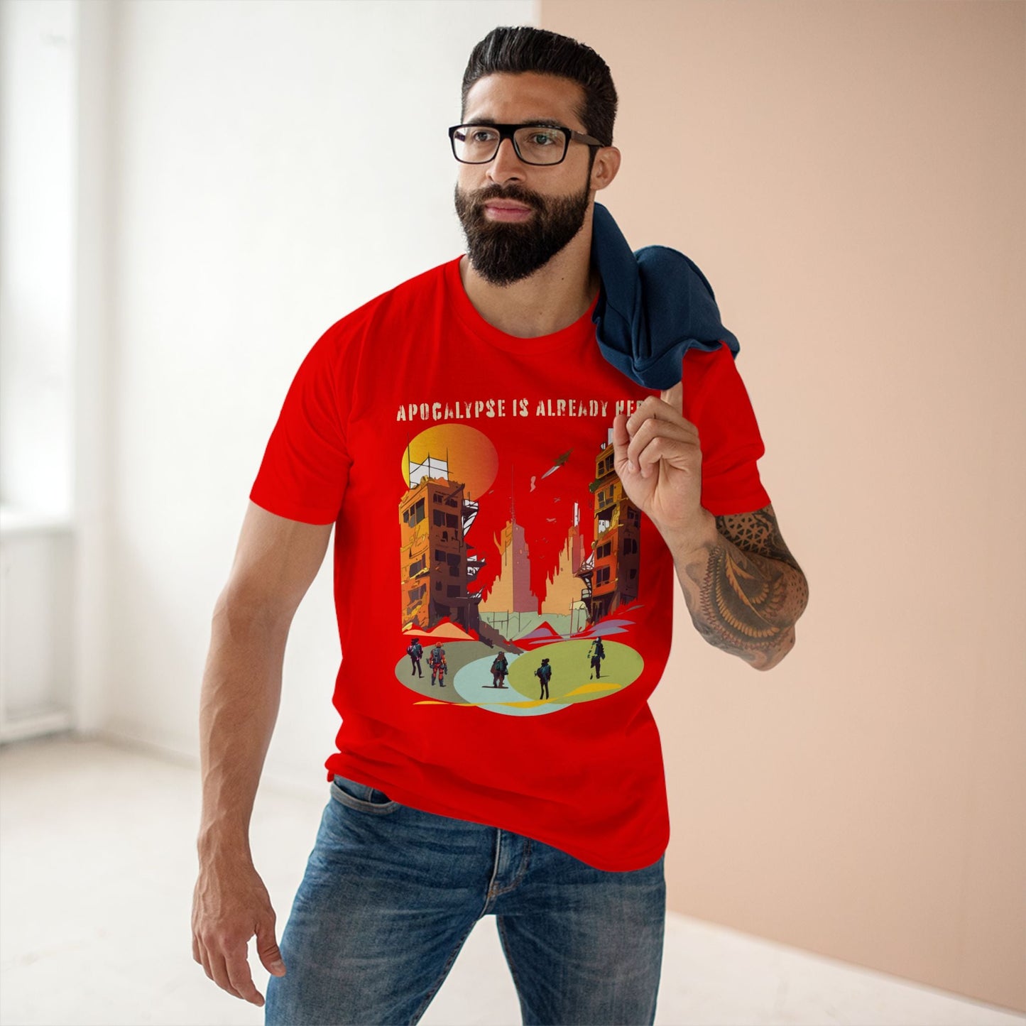 Cataclysm Doomsday Shirt Unisex Premium Cotton Tee With Original Art Design From Retro2Nova
