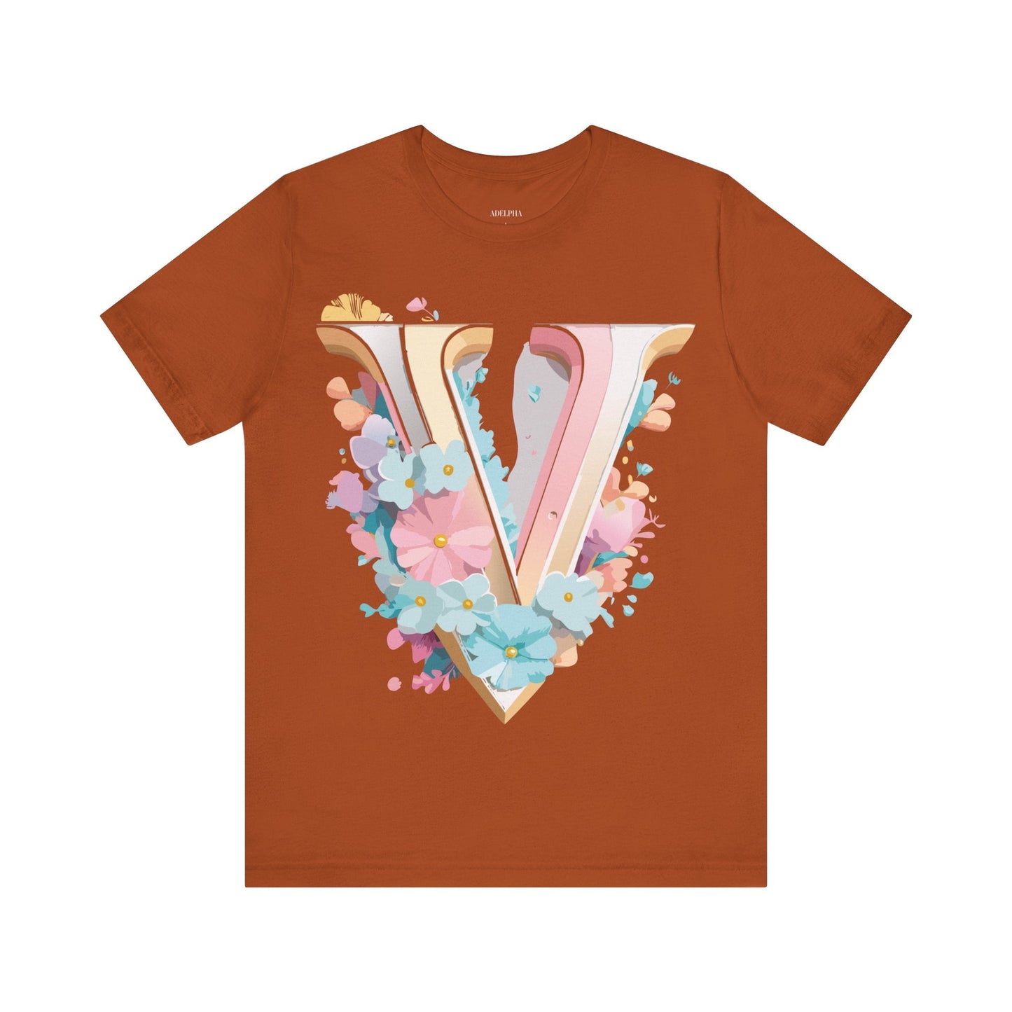 Letter V Graphic Tee Unisex Jersey Short Sleeve Vintage Inspired Art Design