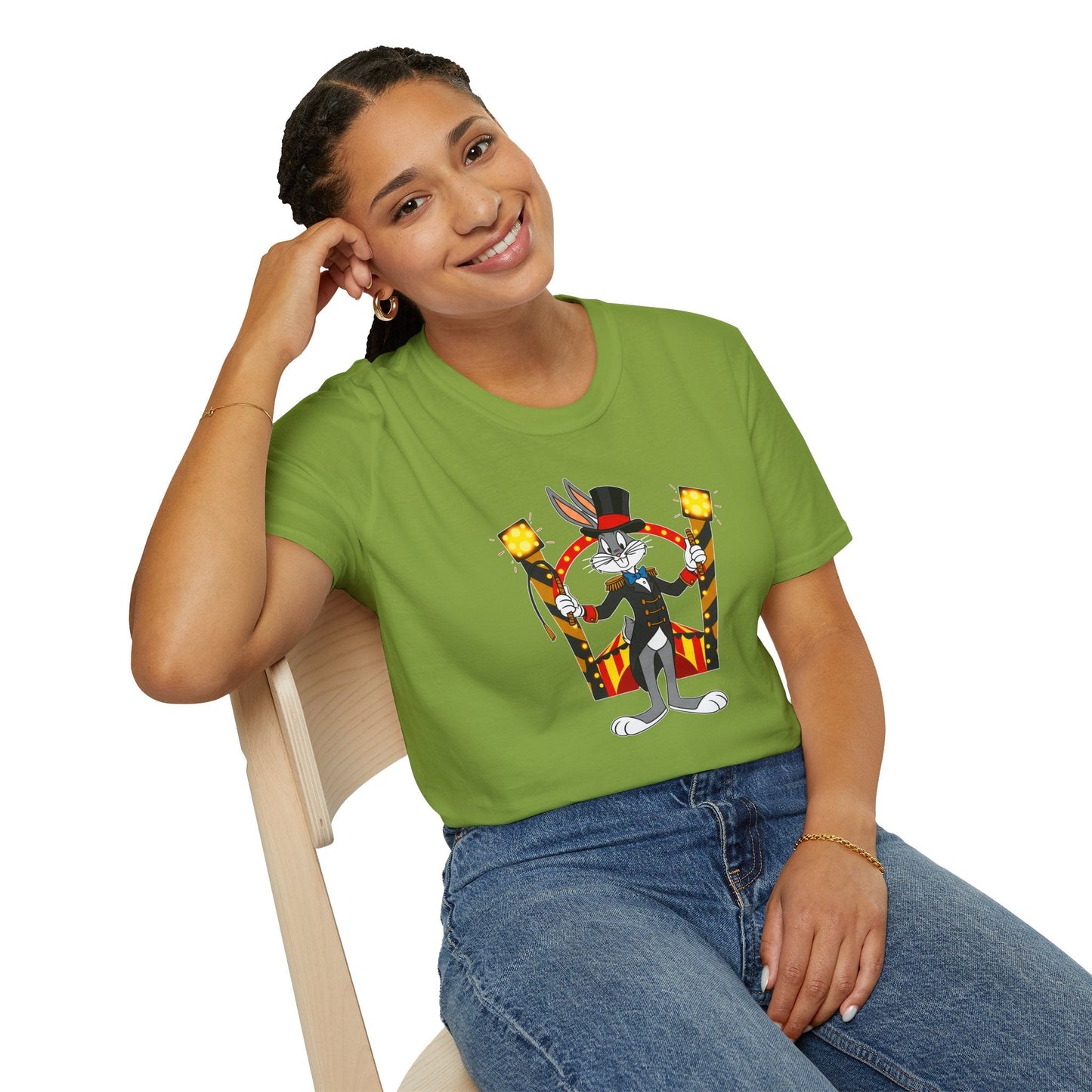 Bugs Bunny T Shirt Unisex Cartoon Tee Gildan Softstyle 64000 Tee Comfort Cotton Fabric