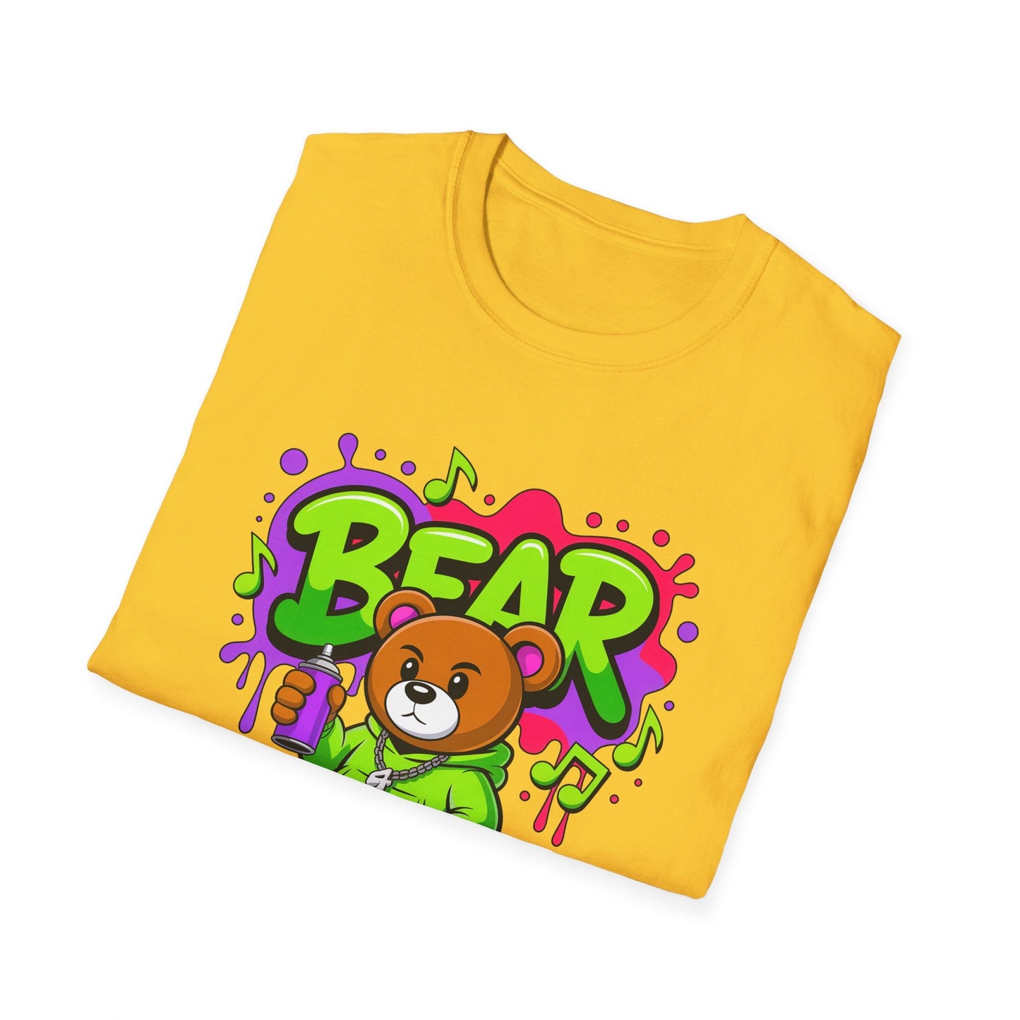 Cartoon T Shirt With Animation Funny Animals Tee Gildan Softstyle 64000 100 Percent Ring Spun Cotton