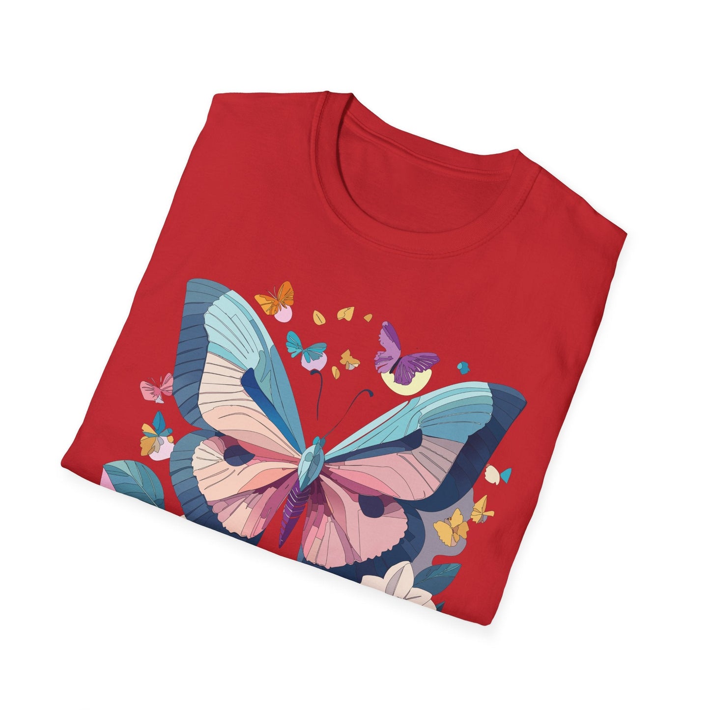 Butterfly Shirt Unisex T Shirt Softstyle Gildan 64000 Ring Spun Cotton Monarch Design