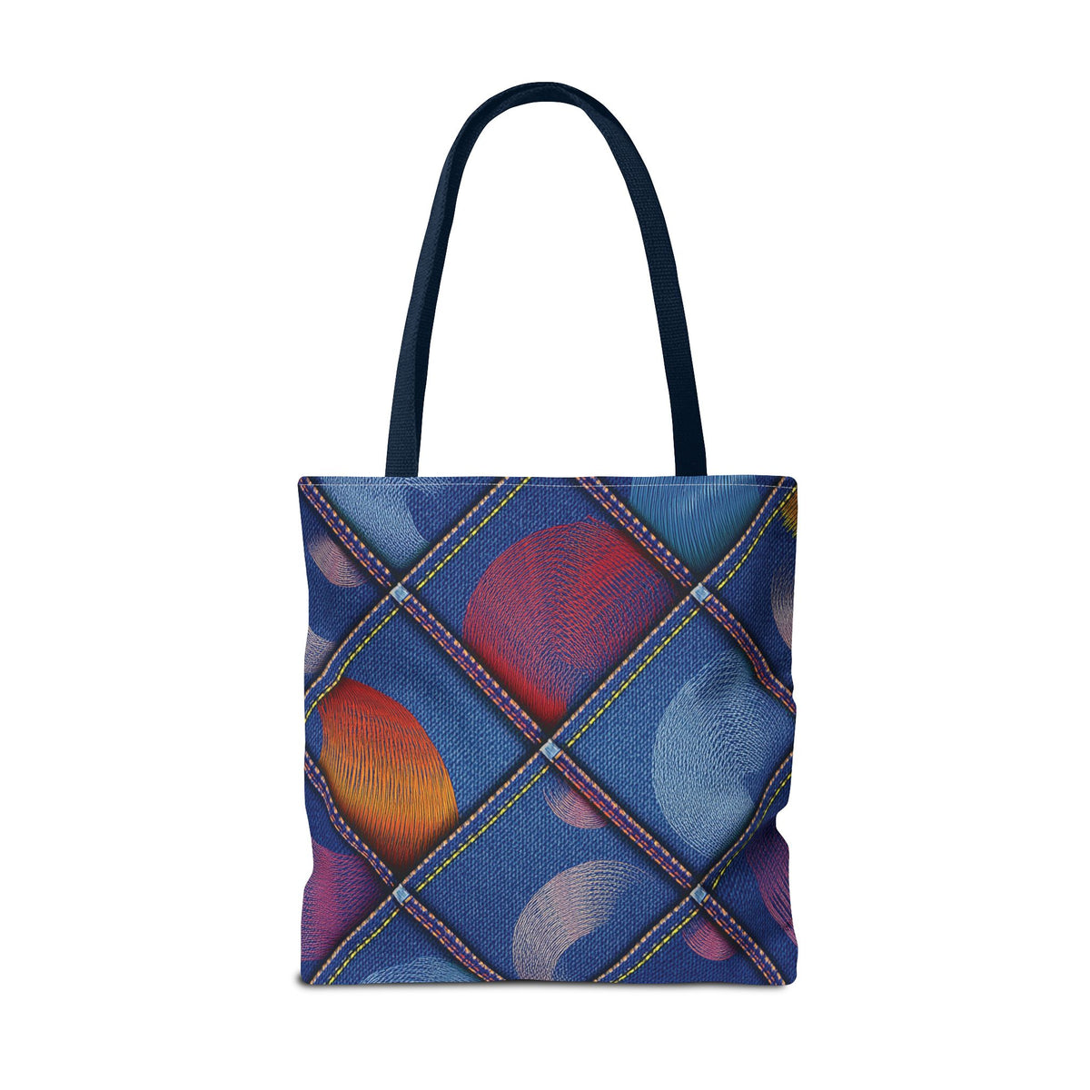 Denim Fabric Imitation Print Unisex Canvas Bag Poly Spun 3 Sizes Tote Bag 186-5