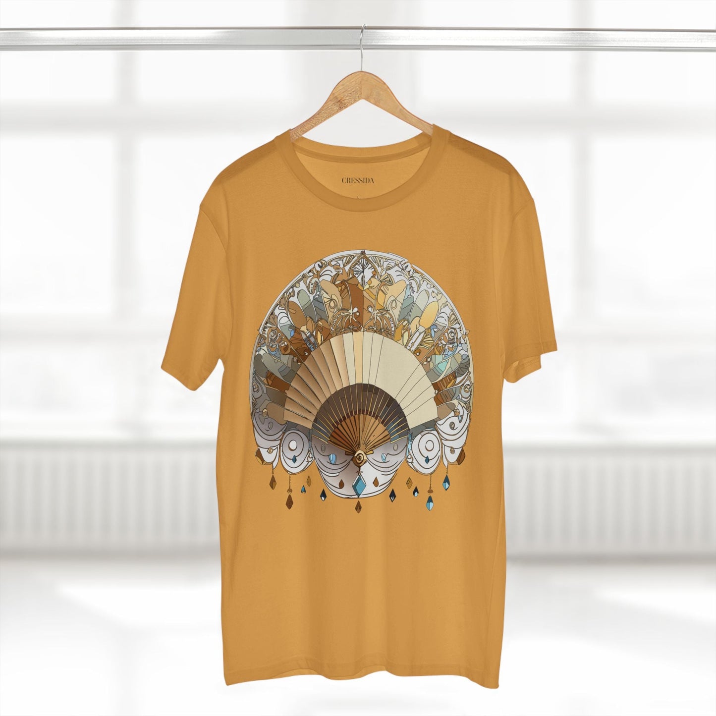 Antique Fan Graphic Design T-Shirt Unisex 100 Cotton Floral Carnival Artwork Tee 11