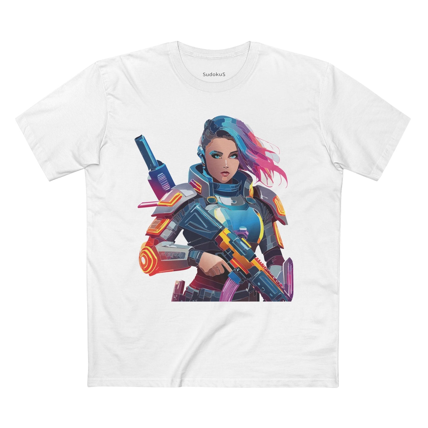 Army-woman Graphic Unisex 100 Cotton Staple Tee 23