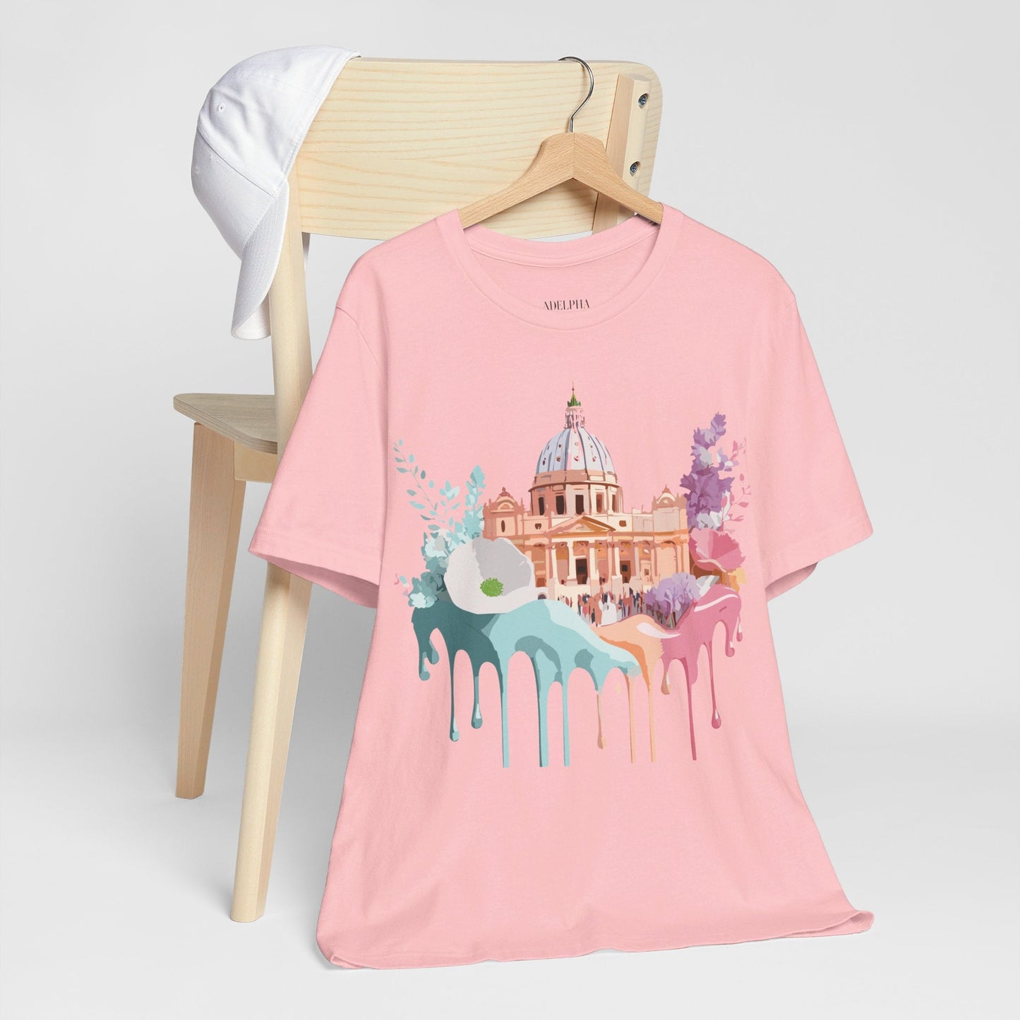 Adelpha Vintage Rome Tourist Shirt Graphic Tee Unisex Short Sleeve Art Design Artwork