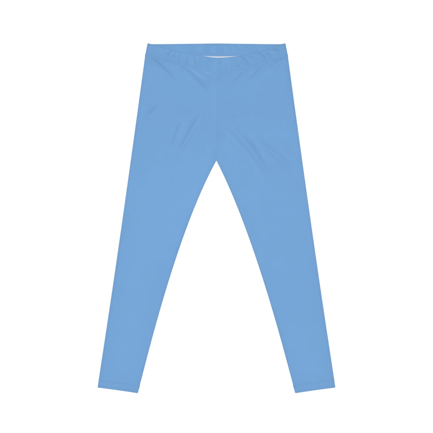 Frizz Horizon Blue Color Women's Poly-Span Casual Leggings XS-2XL