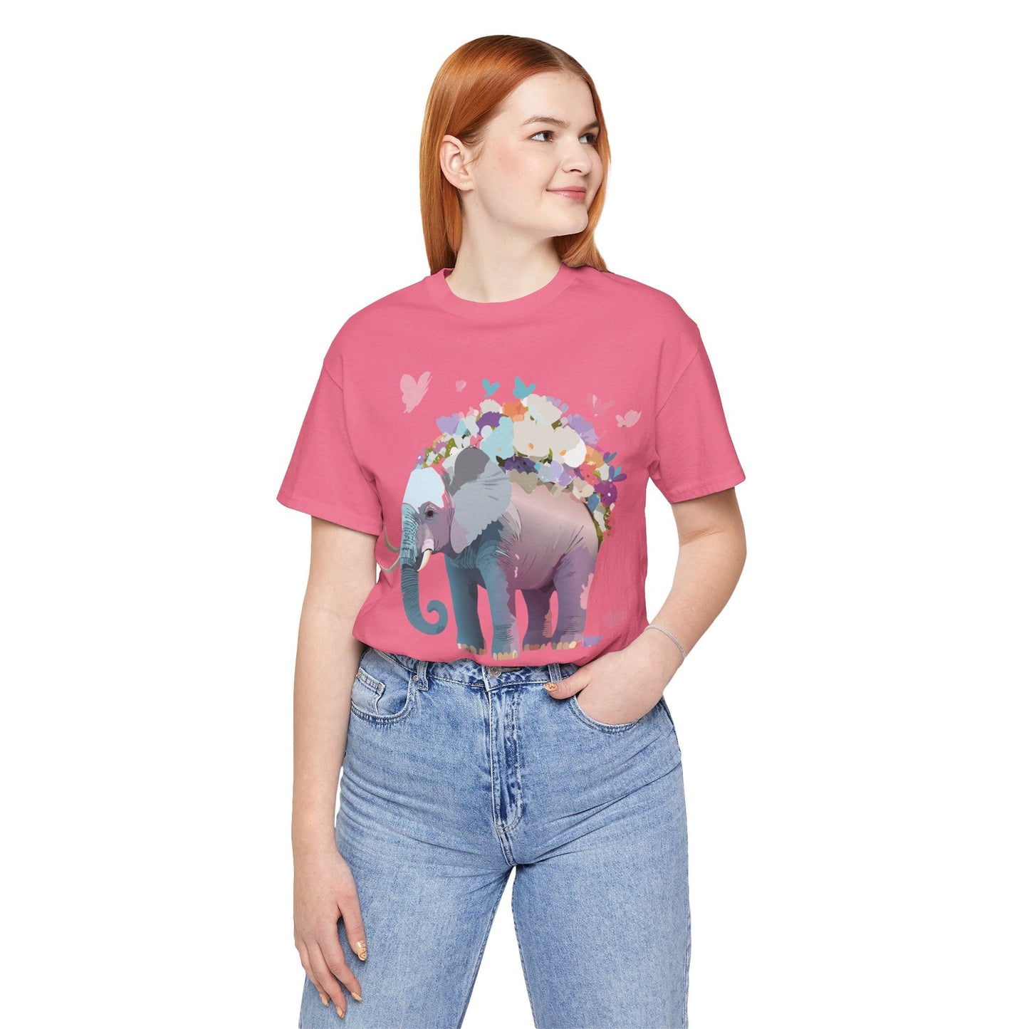 Elephant Graphic Unisex 100 Cotton Jersey Vintage Art Design Tee 15