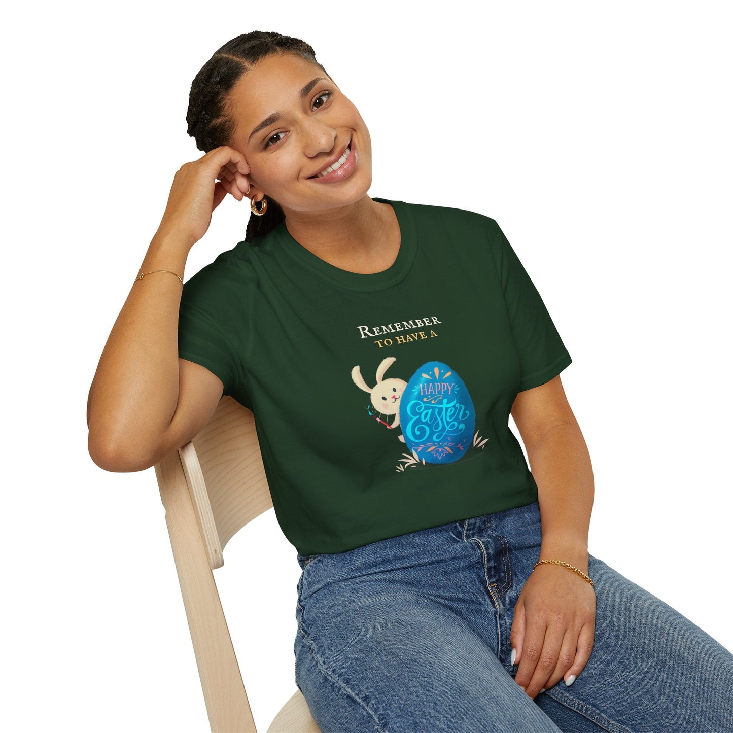 Easter Bunny Egg T Shirt Unisex Softstyle Tee With Easter Signature Prints And Design