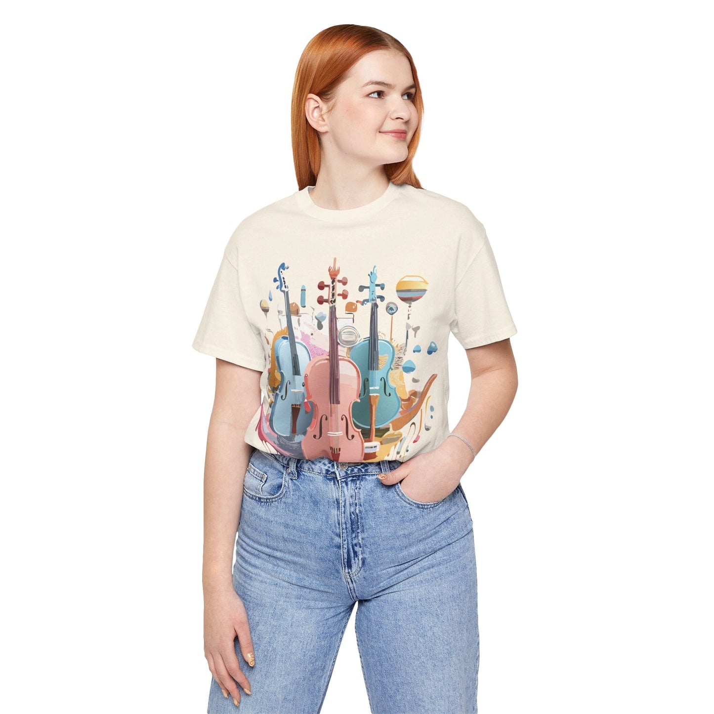 Music Graphic T Shirt Unisex Vintage Inspired Art Tee by Adelpha Premium Jersey Short Sleeve