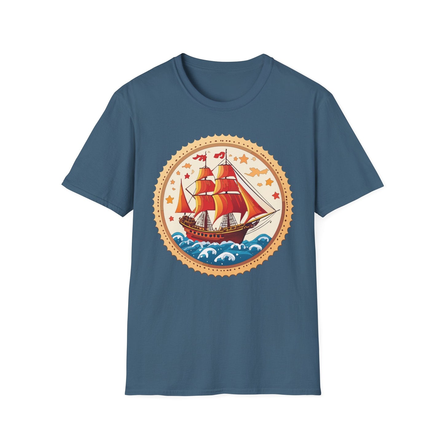 Ship T Shirts Frigate Vessel Tee Shirt Unisex Short Sleeve Gildan Softstyle 100 Percent Cotton