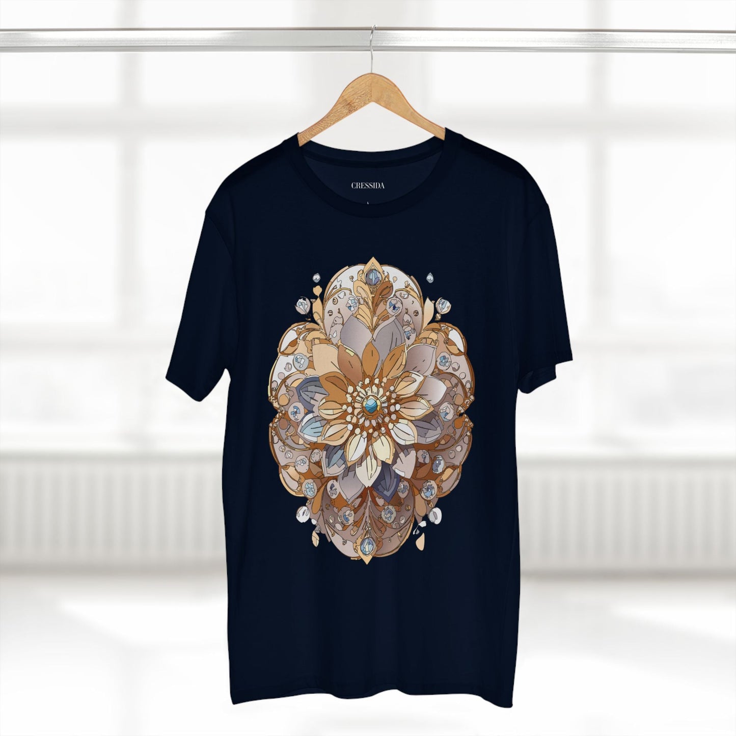 Floral Graphic T-Shirt Unisex 100 Cotton Art Design with Antique Flowers Tee 10
