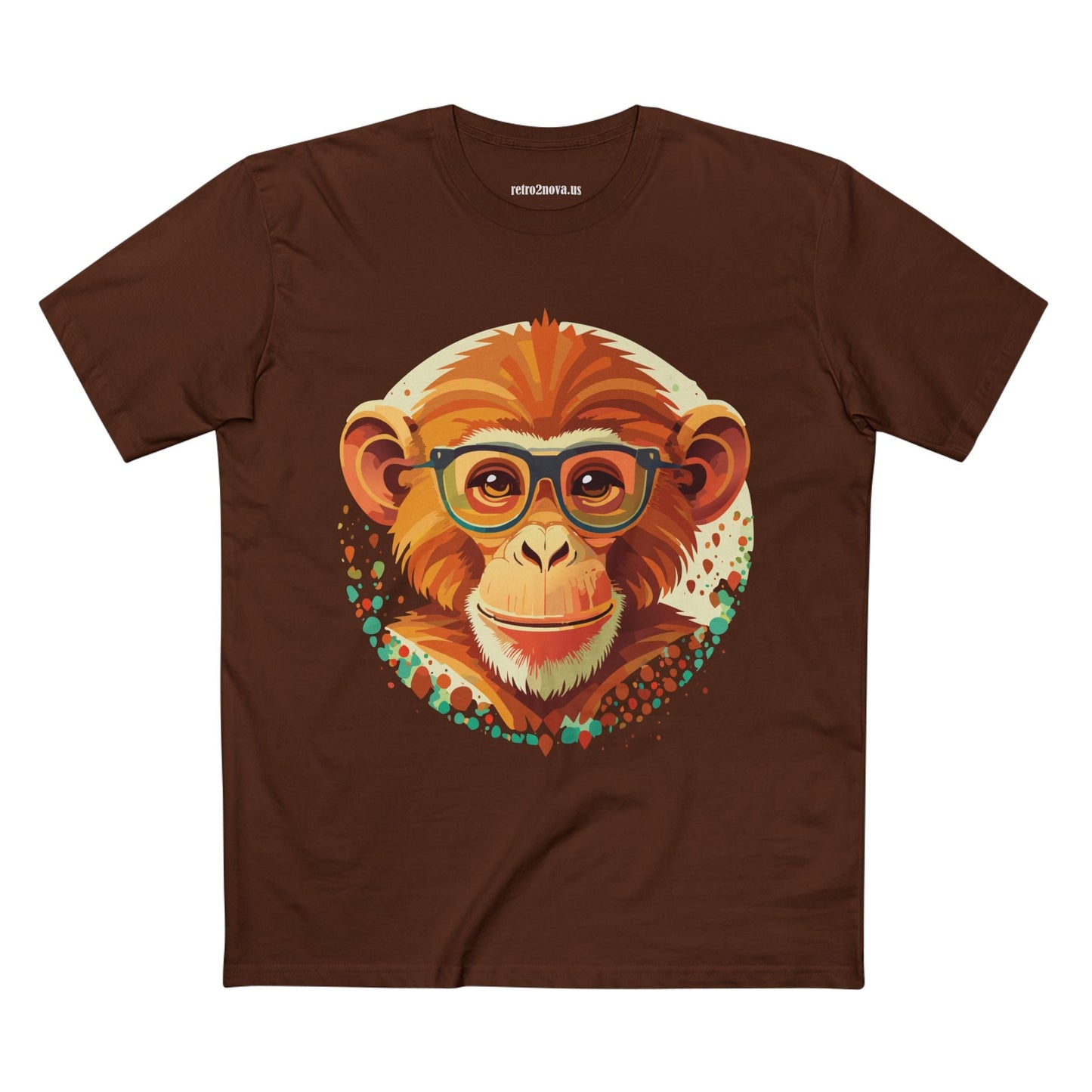 Monkey Shirt Animal Shirt Unisex Premium Cotton Tee With Original Art Design By Retro2Nova For Everyday Comfort