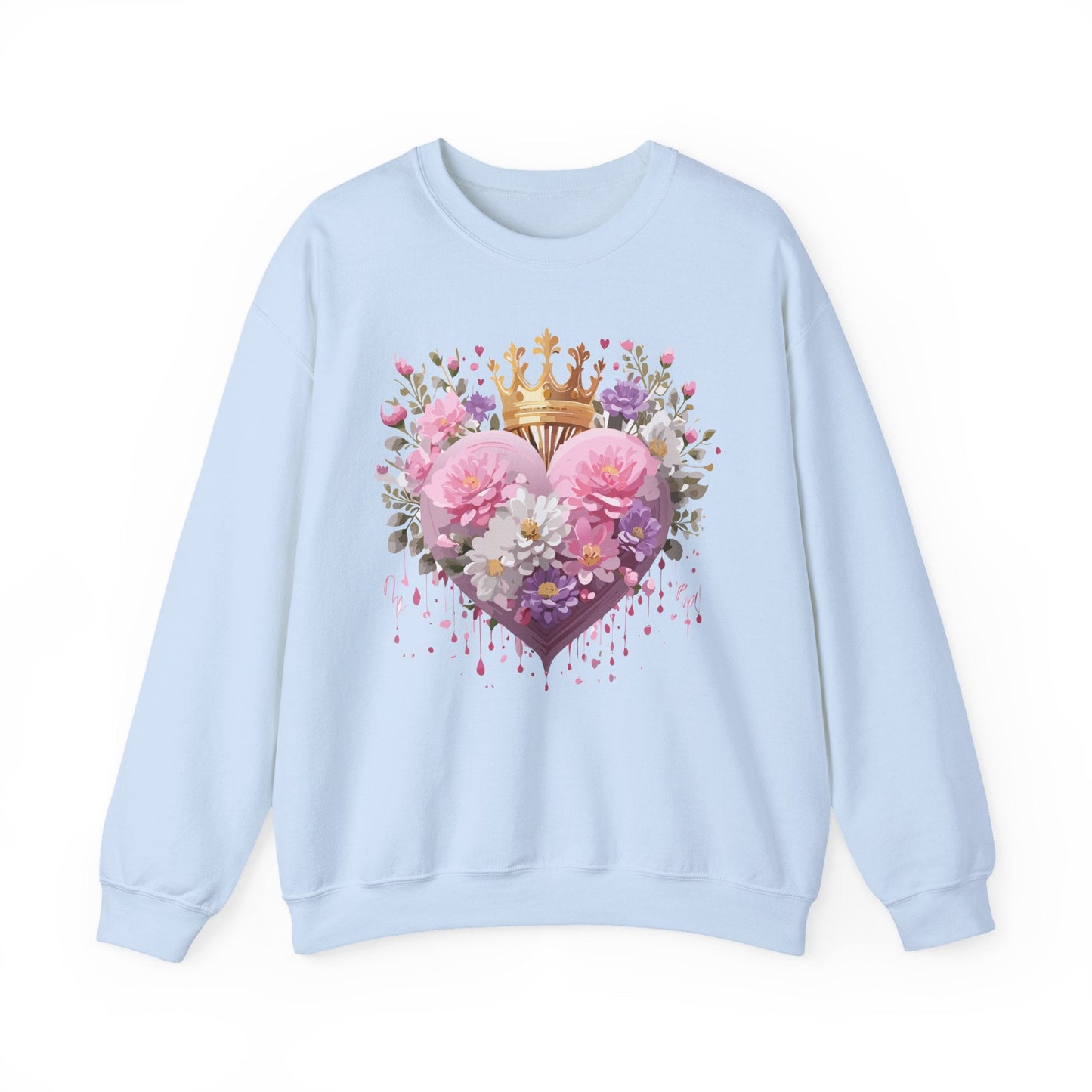 Floral Heart Sweatshirt, Floral Love Sweatshirt, Valentine's Day Sweatshirt, Heart Floral Sweatshirt