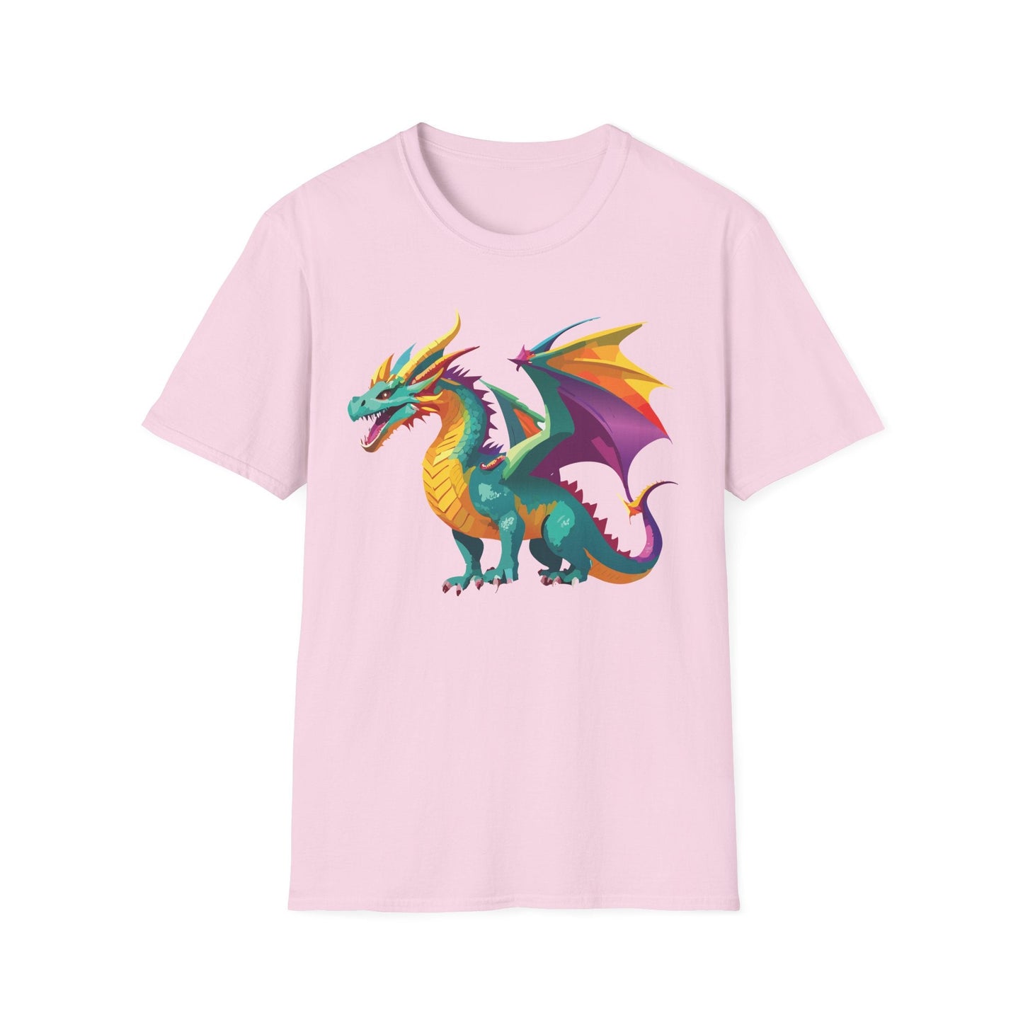 Dragon T Shirt Unisex Short Sleeve Art Design Gildan Softstyle Cotton Tee For Animal Lovers