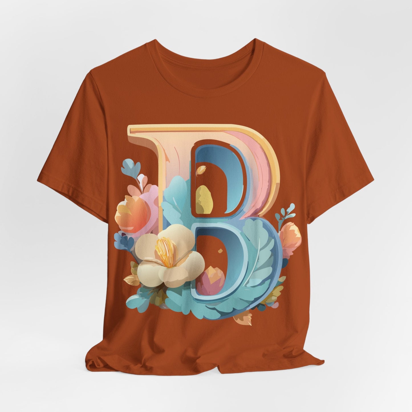 Letter B Graphic Tee Unisex Jersey Short Sleeve With Vintage Inspired Artwork By Adelpha