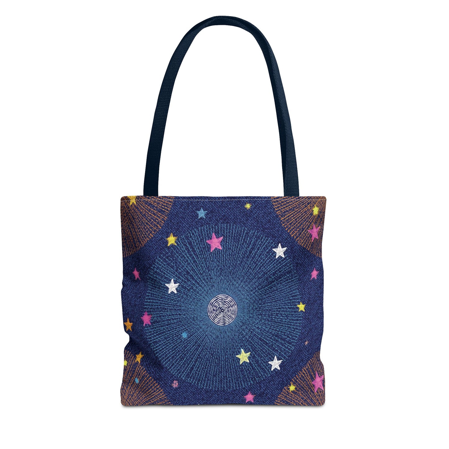 Denim Fabric Imitation Print Unisex Canvas Bag Poly Spun 3 Sizes Tote Bag 183-8