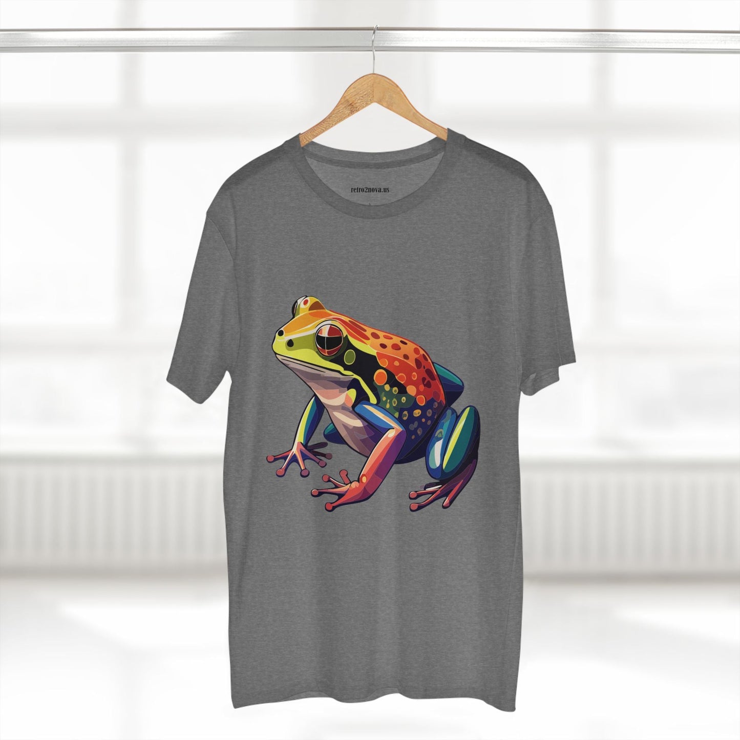 Unisex Premium Cotton Tee Frog Animal Shirt Original Art Design Retro2Nova Art Collection Exclusives