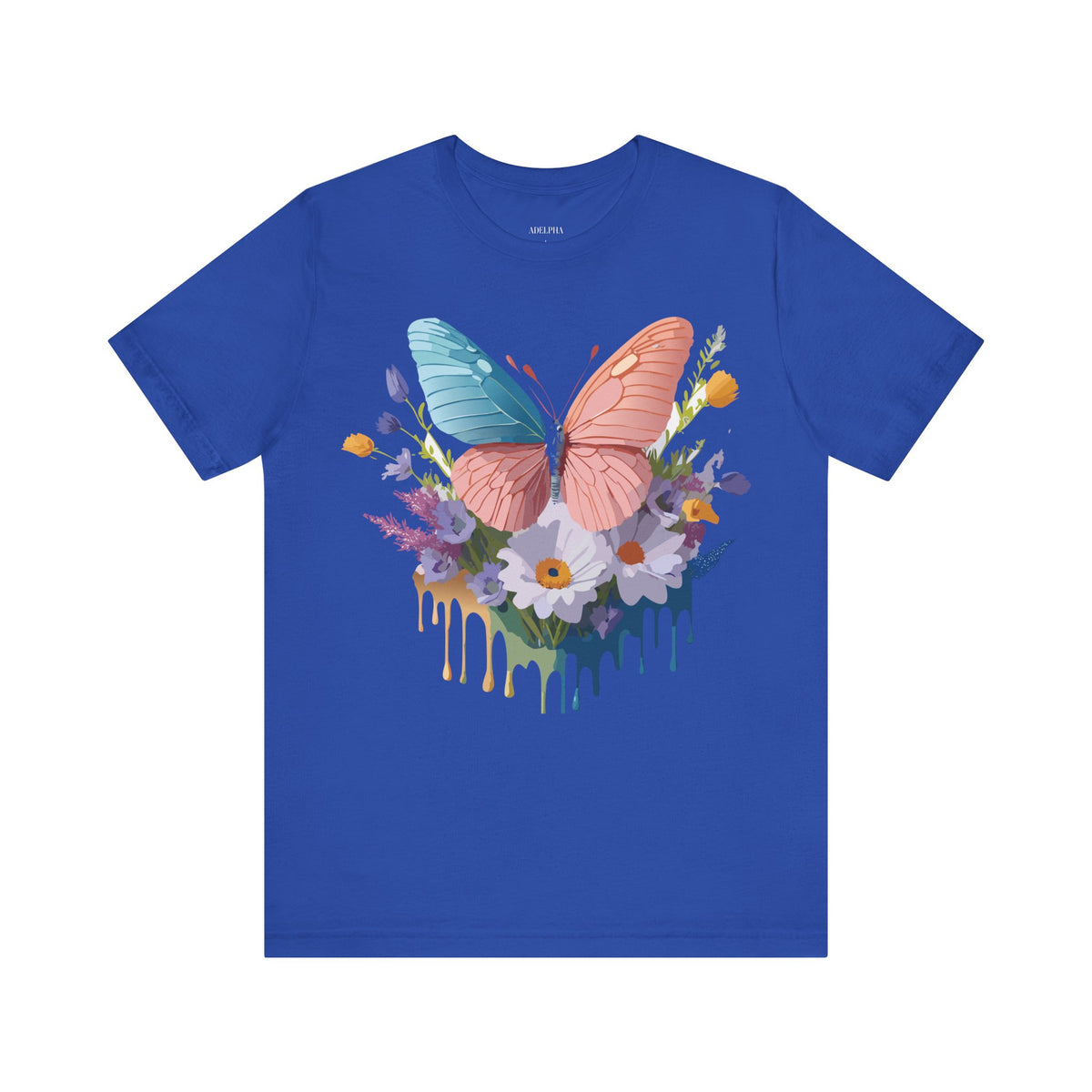 Butterfly Graphic Unisex Cotton Bella+Canvas Tee with Art Design n56