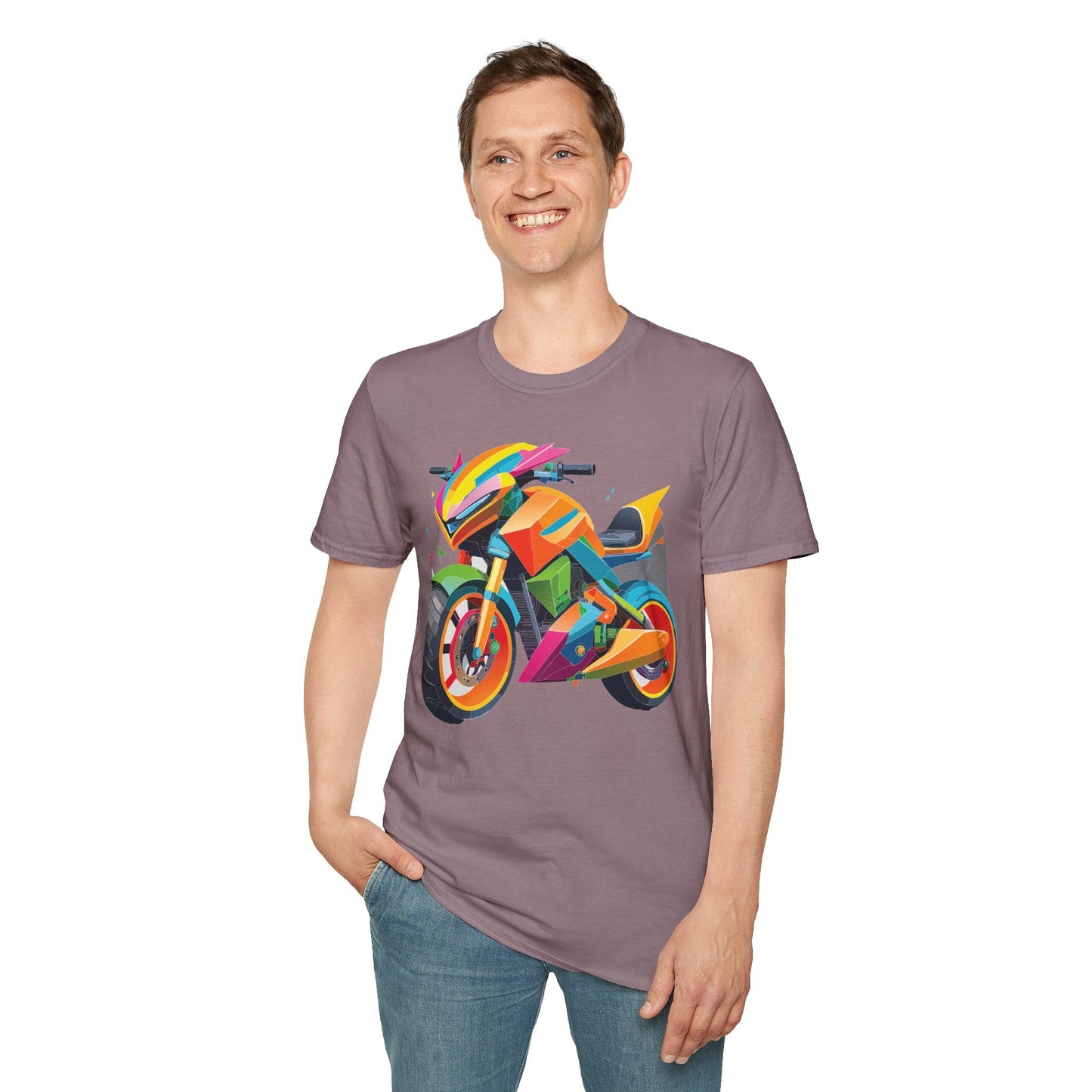 Bike Graphic Unisex Cotton Motorcycle Art Design Tee 4