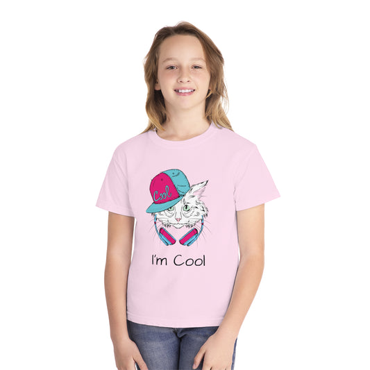 Youth Tee Shirt with Cool Cat