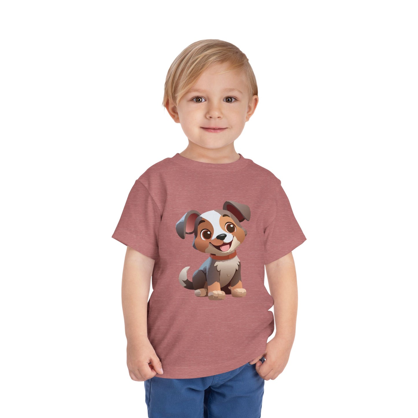 Bonita camiseta de manga corta para niños pequeños con diseño de cachorro: regalo adorable para amantes de las mascotas (2 a 5 años)