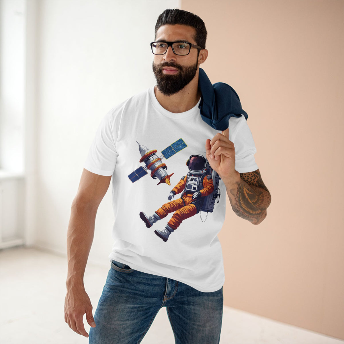 Cosmos Astronaut Graphic Tee Staple Unisex 100 Cotton Tee Shirt - CS-37
