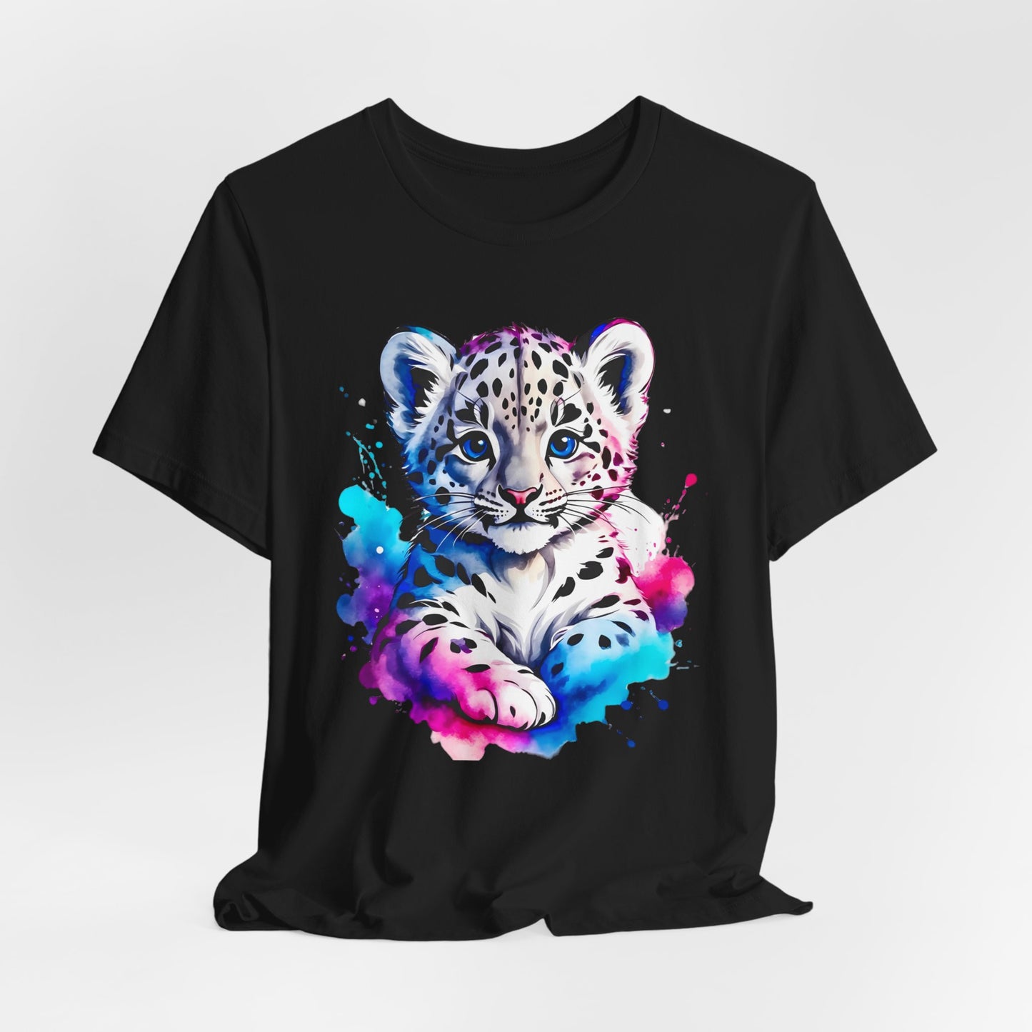 Baby Leopard Shirt, Cute Leopard Tee Shirt, Animal T-Shirt, Gepard Top, Animal Tees, Art Design T-Shirt, Graphic Tee
