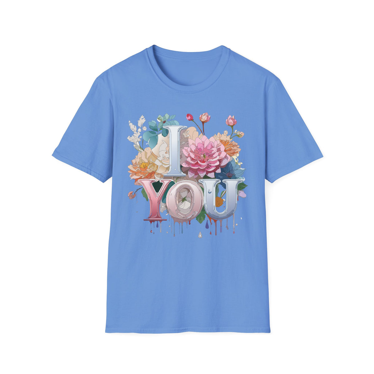 Floral "I Love You" Tee | Floral Lettering T-Shirt