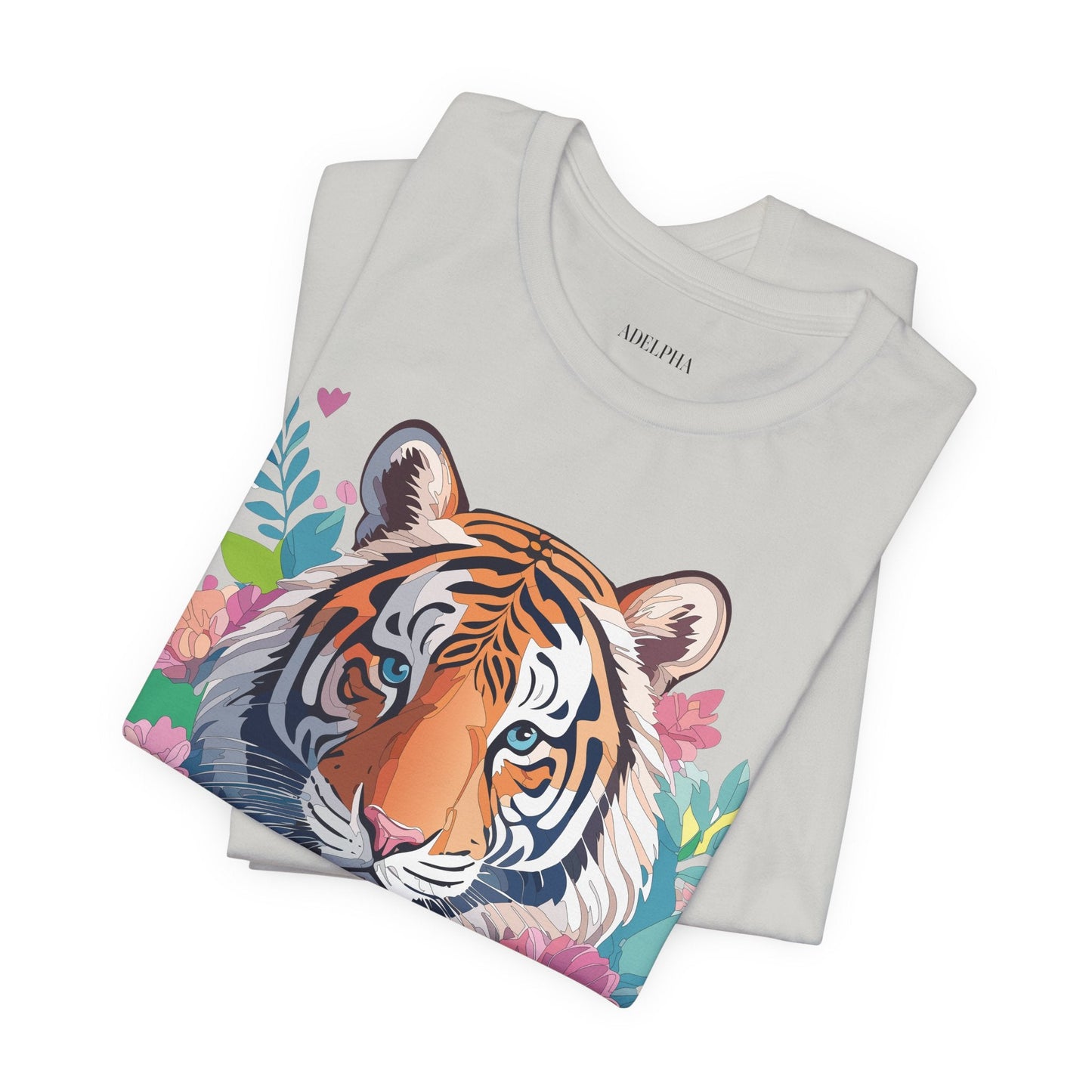 Tiger Graphic Tee Unisex Short Sleeve Shirt By Adelpha Art Design Vintage Inspired
