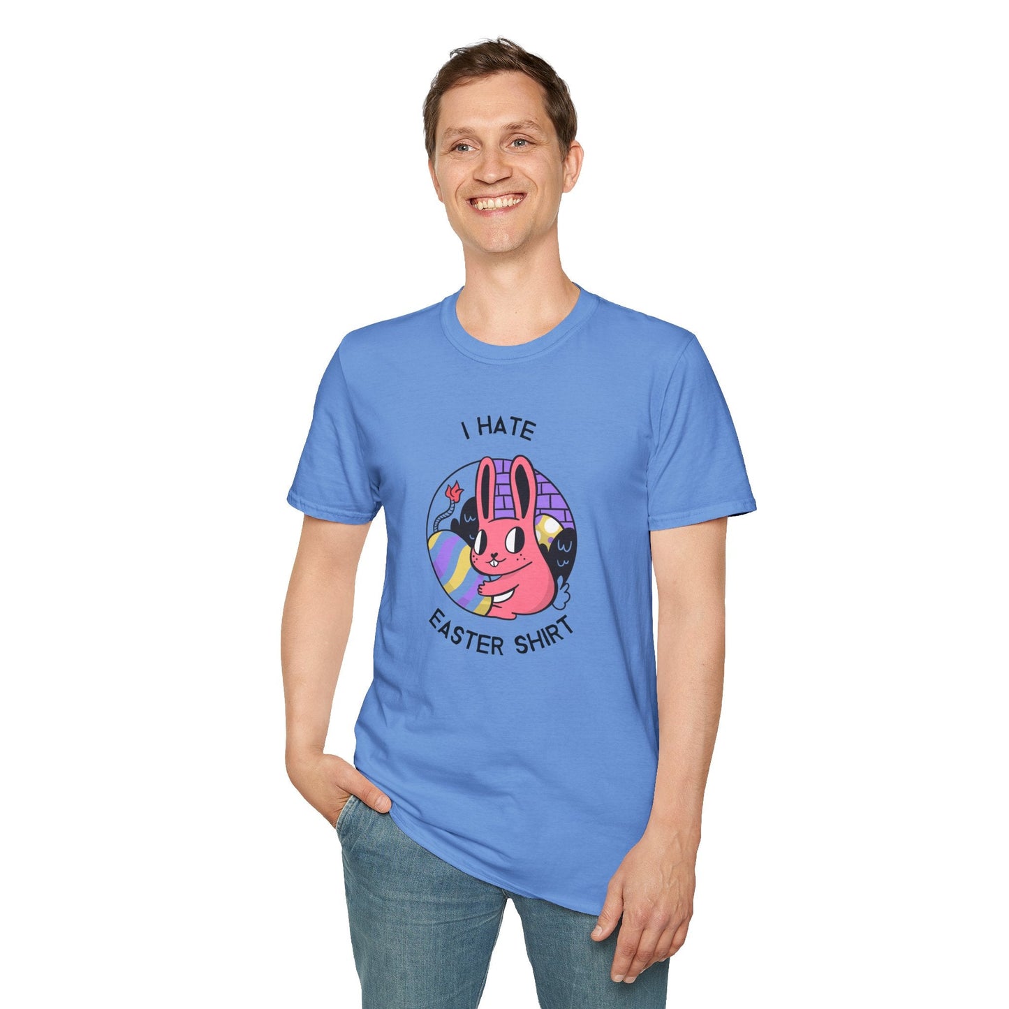 Funny Easter T Shirt Unisex Gildan Softstyle 64000 Easter Design Tee With Signature Print