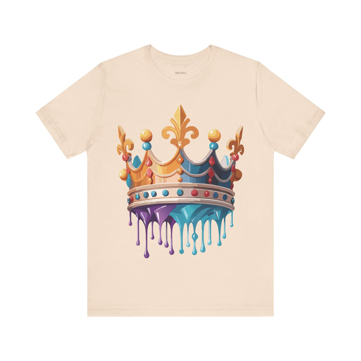 Crown Graphic Unisex Cotton Bella+Canvas Tee with Art Design m14