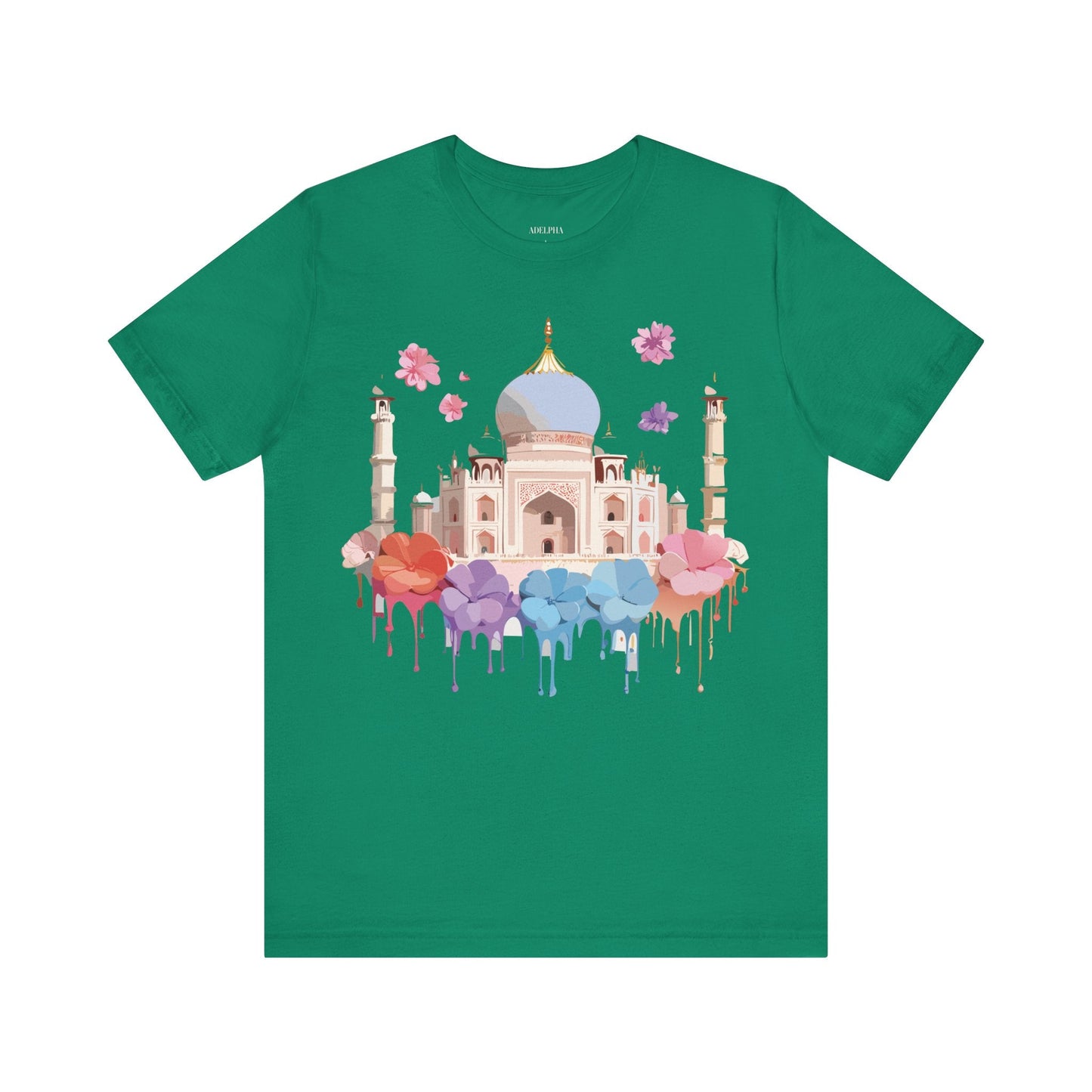 Taj Mahal Tourist Shirt Graphic Tee Unisex Vintage Inspired Adelpha Art Design Edition