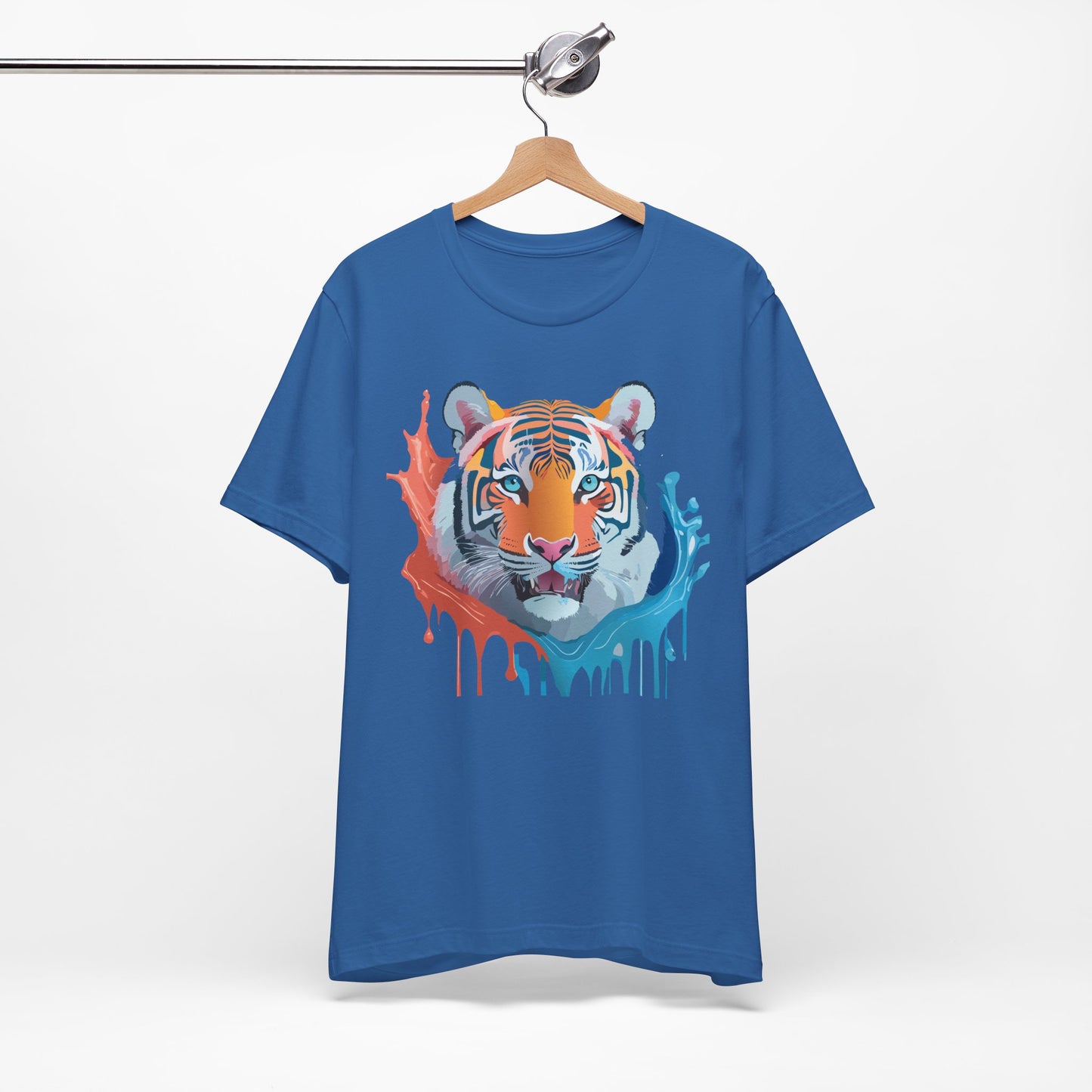 Unisex Tiger Tee, Animal Shirt, Tee Shirt with Tiger, Art T-Shirt, Animal Tees, Big Cat Shirt, Art Design T-Shirt 5