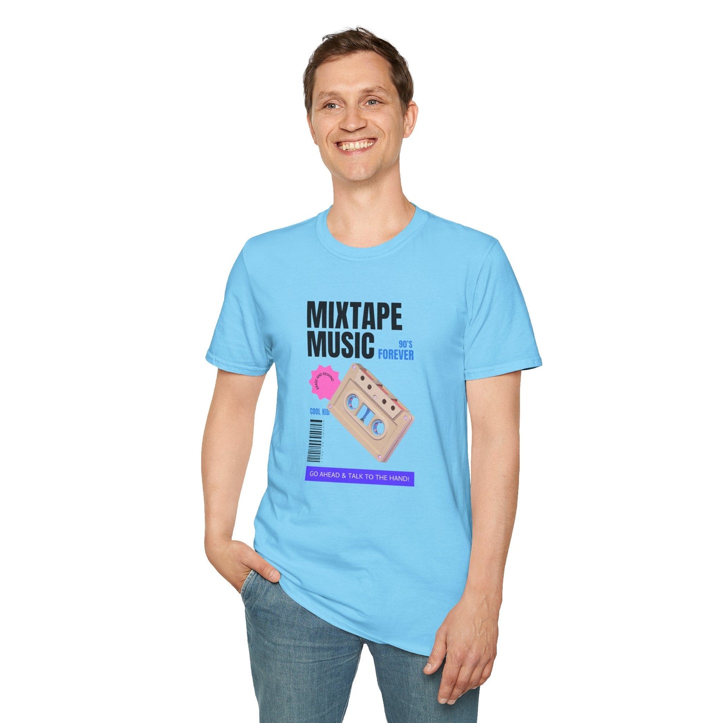 Mixtape Music Vintage Cassette T-Shirt Unisex Cotton Retro Audio Graphic Tee