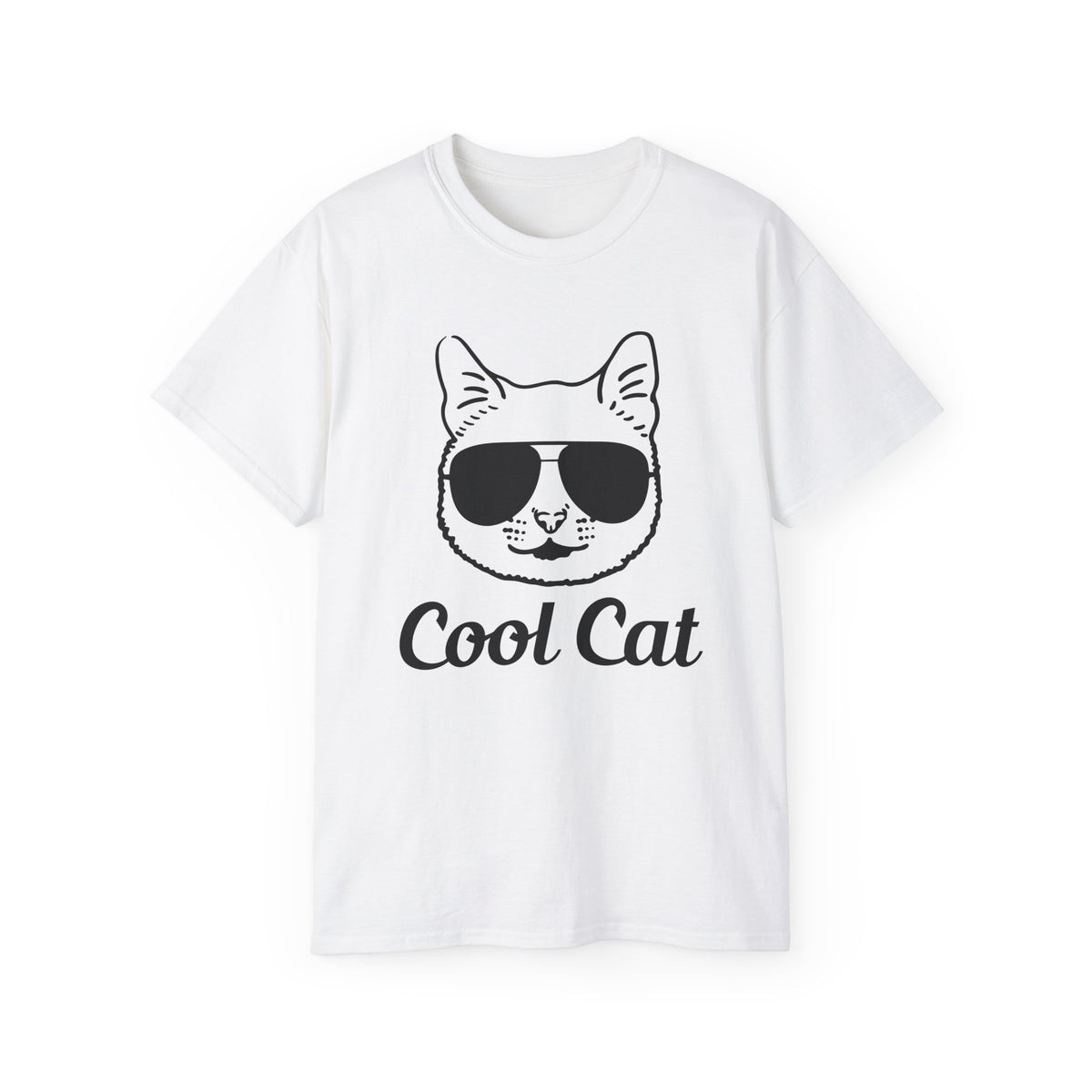Cool Cat Sunglasses Tee | Cat Face Graphic Shirt