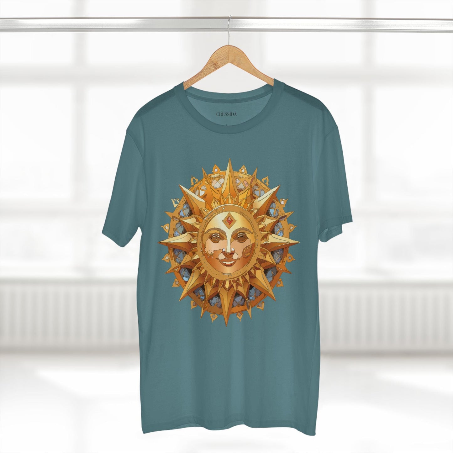 Gold Sun Graphic Unisex 100 Cotton T-Shirt with Golden Art Design 18