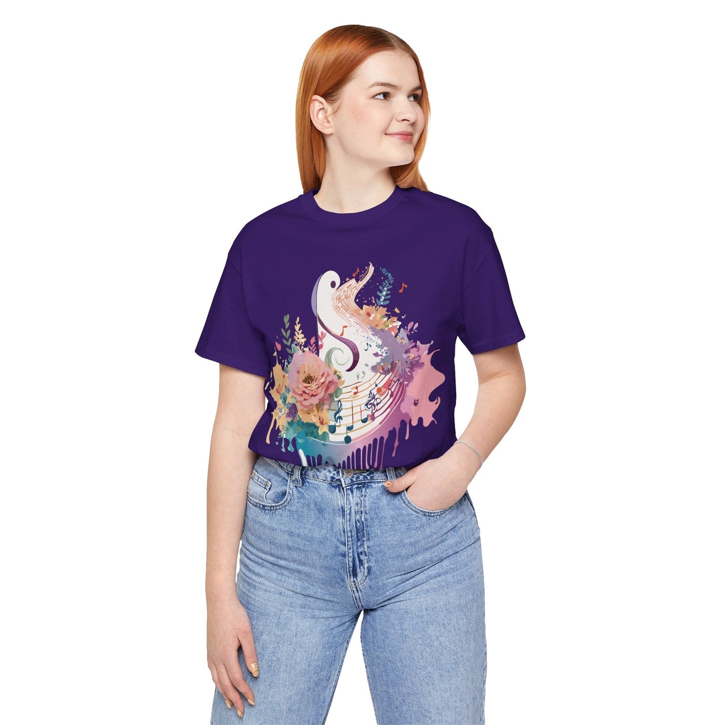 Adelpha Graphic Tee Unisex Short Sleeve Vintage Inspired Artwork Music Theme T Shirt