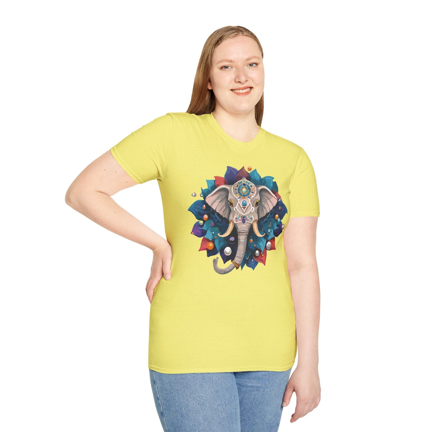 Elephant T Shirt Unisex Softstyle 64000 Short Sleeve Cotton Tee Comfortable Everyday Wear