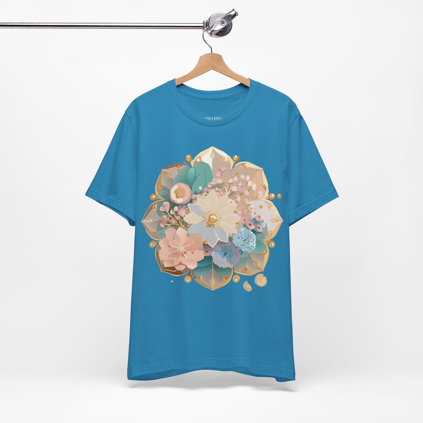 Mandala Graphic Unisex 100 Cotton Vintage Floral Artwork Tee 14