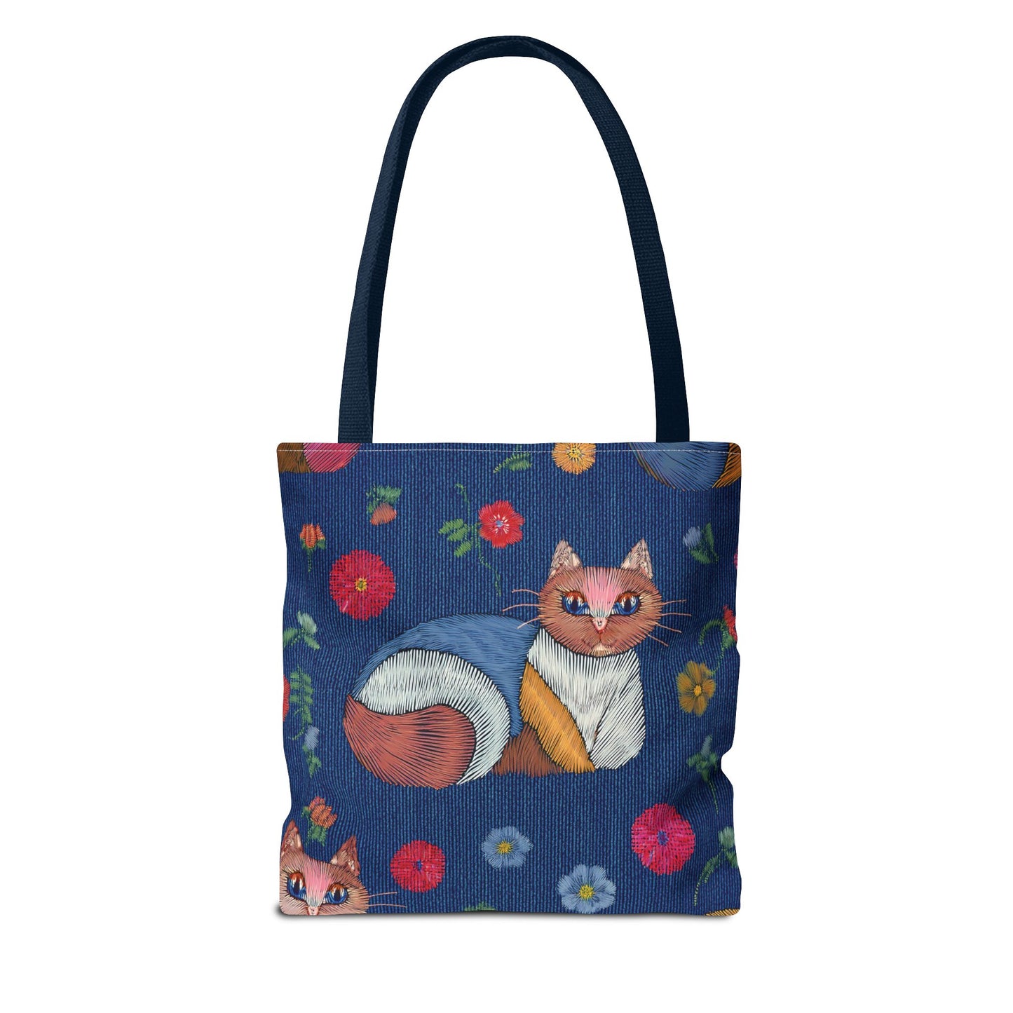 Denim Fabric Imitation Print Unisex Canvas Bag Poly Spun 3 Sizes Tote Bag 190-9